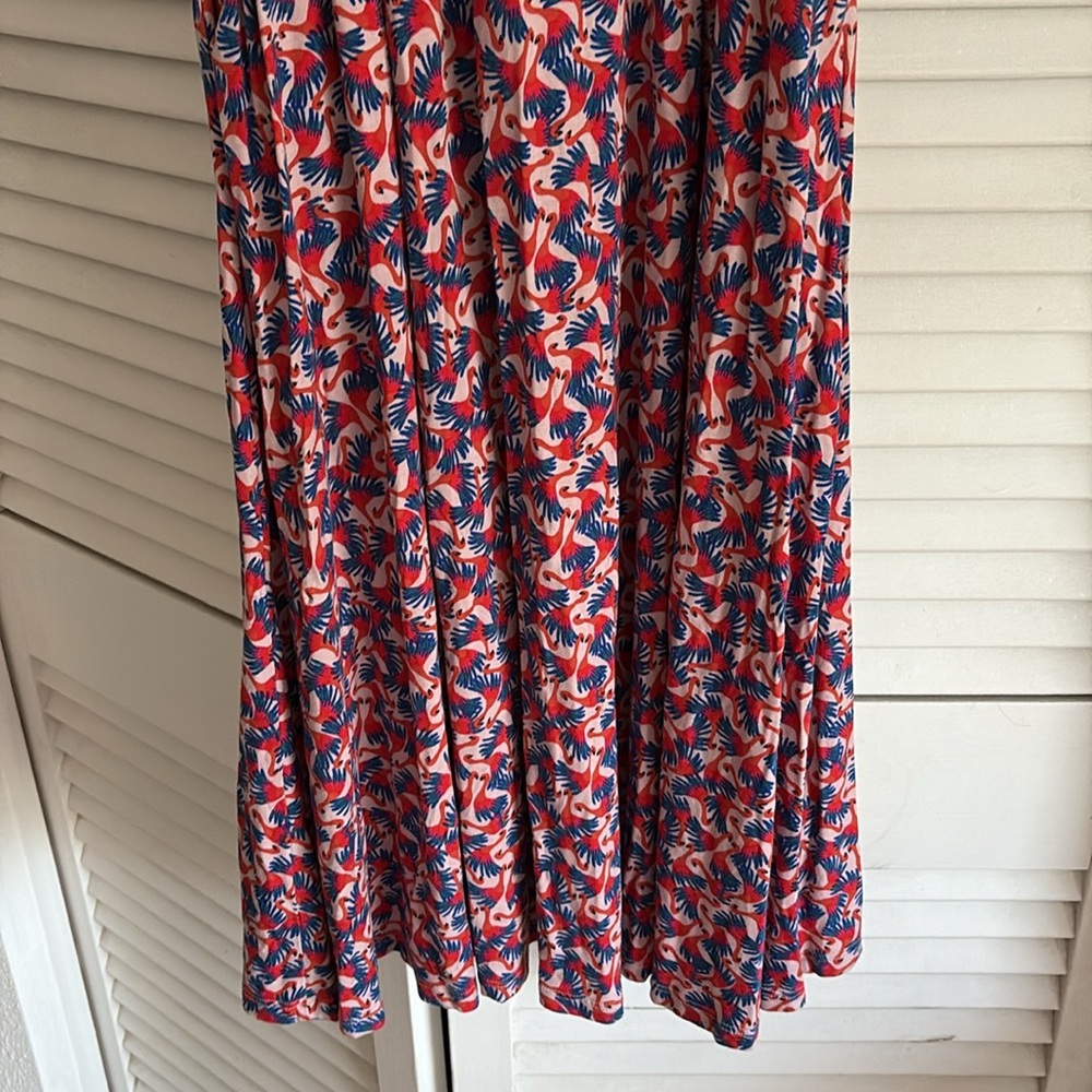 Boden Petronella Flamingo Print Sleeveless Jersey Dress - Picture 6 of 10